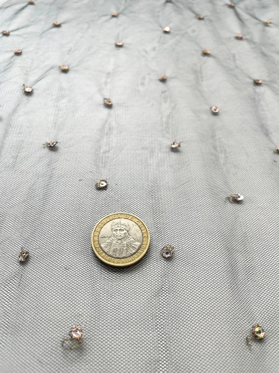 ! Corte de Tul de Sari Indio Vintage Bordada Seda Negro