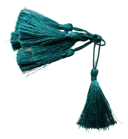 Borlas Decorativas Turquesa Cortas